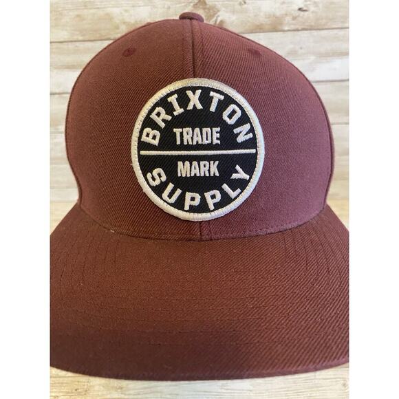 Brixton Hat Mens OSFM Maroon Trade Mark Supply Adjustable - Picture 2 of 10